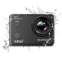 AKASO Brave 5 4K 20MP Waterproof Camera Touch Screen WiFi Action Camera 33 feet Waterproof Camera Without Case Underwater Camera with Helmet Accessories Kit (Manufacturer Refurbished)