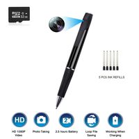 Hidden Camera Spy Camera Pen HD 1080P Mini Nanny Cam with 32GB Memory Home Security Camera 2.5 Hours Video Taking Time for Meeting Conference Lecture and Family Life