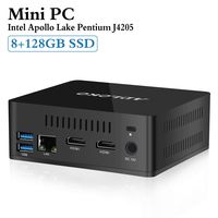 Mini PC, Update 8GB/128GB MSATA SSD Windows 10 64-bit Intel Celeron J4205 (up to 2.5GHz), 4K @60HZ/Dual HDMI/SATA/MSATA/TF Card/1000Mbps LAN/Dual WiFi/BT 4.0, Mini Computer Desktop