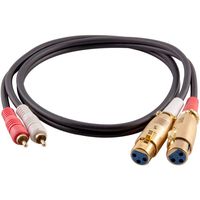 Seismic Audio Premium 3 Foot XLR Female to Dual Male Patch Cable-XLRF to 2-RCA (SA-DRCXLF3