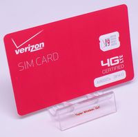Verizon Nano SIM Card (4FF) Non-NFC for iPhone X, XR, XS, Max 8, 8 Plus, 7, 6, iPad Air with TrendON SIM Ejection Tool