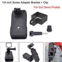 Rucan Expansion 1/4 inch Screw Adapter Bracket + Clip for DJI Osmo Pocket Gimbal