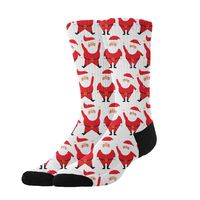 Merry Christmas Santa Claus Cartoon Tube Stockings Women's Winter Warm Knee High Socks Boot Socks