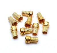 Yootop 10Pcs RG6 F-Type Male Twist-on Coaxial Cable RF Connector