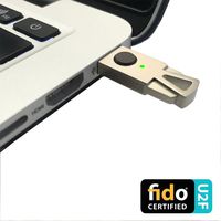 HyperFIDO Titanium U2F Security Key, Universal Two Factor Authentication USB-2 for Online Security in Google Chrome, PayPal, Gmail, Facebook, GitHub