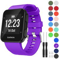 GVFM Band Compatible with Garmin Forerunner 35, Soft Silicone Replacement Watch Band Strap for Garmin Forerunner 35 Smart Watch, Fit 5.11-9.05 Inch (130-230 mm) Wrist (Purple)
