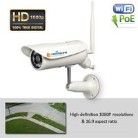 TriVision Outdoor Security Camera WiFi POE HD 1080P with Long Range Motion Sensor, Super Low Light Performance, Alarm Recording with SD Card, FTP, Google Drive, Dropbox