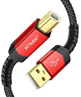 JSAUX Printer Cable, USB Printer Cable Type A Male to B Male Scanner Cord USB B Cable High Speed for HP, Canon, Epson, Dell, Brother, Lexmark, Xerox, Samsung etc (15 Feet)