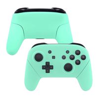 eXtremeRate Mint Green Faceplate Backplate Handles for Nintendo Switch Pro Controller, Soft Touch DIY Replacement Grip Housing Shell Cover for Nintendo Switch Pro - Controller NOT Included
