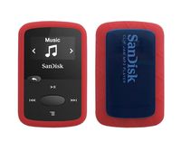 Red Rubber Soft Silicone Skin Cover Case for Sandisk 8GB (SDMX26) Clip Jam MP3 Player