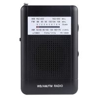 Handheld NOAA Alert Weather Radio Emergency WB/AM/FM Portable Pocket Analog Radio Receiver with Speaker Clip Antenna