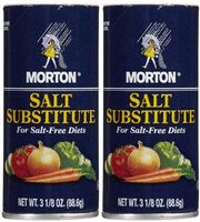 Morton Salt Substitute, 3.12 oz, 2 pk
