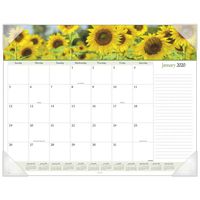 AT-A-GLANCE 2020 Desk Calendar, Desk Pad, 21-3/4" x 17", Standard, Panoramic, Floral (89805)