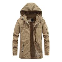 Men's Mountain Waterproof Ski Jacket Windproof Rain Jacket Khaki