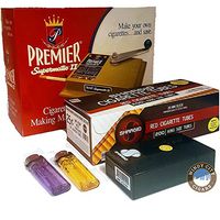Premier Supermatic 2 Cigarette Rolling Machine+ Free Shargio Tubes, Case & lighters