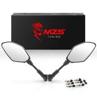 MZS Motorcycle Mirrors Rear View 8MM 10MM Universal Compatible with Honda Yamaha Kawasaki Suzuki KTM BMW Ducati Aprilia Moto Guzzi MV Agusta Triumph Buell GY6 Scooter Dirt Street Quad Bike Cruiser ATV