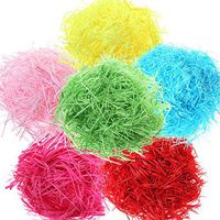 Zhanmai 300 Gram Easter Grass Shredded Paper Basket Grass Filler for Crafts Gifts Packaging Filling, 6 Colors