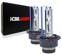 ICBEAMER 8000K D2S D2C D2R Xenon Factory HID Replacement Direct Plugin OEM Headlight Low Beam Color Light Blue Bulb