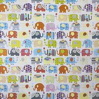 Jillson & Roberts Bulk Gift Wrap, Elephant Parade, 1/4 Ream 208' x 30"