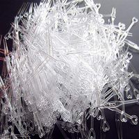 Fiesta HAKOONA Fruit Forks Disposable Transparent Plastic Fruit Fork Bar KTV Household Eat Forks Independent Fruit Check Tableware: 500 Pieces