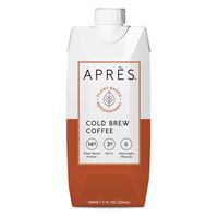 Après Protein-Based Replenishment Drink (Cold Brew Coffee, 11 Fl Oz, 12 Bottles) Non-GMO, 100% Vegan, Plant Protein, Dairy-Free, Gluten-Free, Soy-Free, Kosher with 95mg Caffeine, MCTs & Electrolytes
