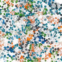 50 Piece Pack | Premium Quality Hand-Blown Daisy Glass Screen Filter Handmade and Tempered 6mm to 9mm (1/4" to 3/8" inches) Comes in Assorted Colors Flower Style