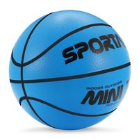 Stylife 5inch Mini Basketball for Kids, Inflatable Ball Environmental Protection Material,Soft and Bouncy,Colors Varied (Blue)