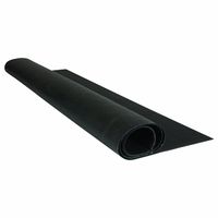 Ghent 4' x 2'-1/16" Recycled Rubber Tack Roll, Black (RRT16-42-BK)