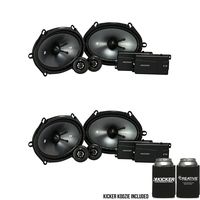 Kicker CSS68 6x8-INCH (160x200mm) Component System with .75-INCH (20mm) Tweeter, Bundle