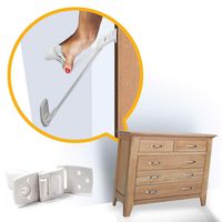 TV & Furniture Anchors (10-Pack) - Anti Tip Wall Mount Straps for Baby Proof Safety, Best Adjustable Earthquake Resistant Strap, Child Proofing, Extra Secure Kit by Skyla Homes