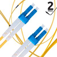 LC to LC Fiber Patch Cable Single Mode Duplex - 1m (3.28ft) - 9/125um OS1 LSZH (2 Pack) - Beyondtech PureOptics Cable Series