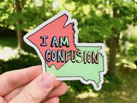 Sticker Laptop I AM Confusion Vinyl Laptop Vine Laptop by Rosemarie Soma Designs