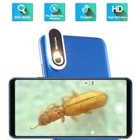 TINYSCOPE Mobile Microscope, 20 to 400x Magnification, Turn Your Cell Phone into a Portable Microscope in Seconds, with No Need for Batteries, Power Cords, or USB Cables, Safer Microscope for Kids!