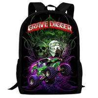 YRBZ GRA-VE DIG-GER Truck 3D Pattern School Bags Cool Backpacks for Youth