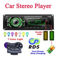 Honboom Car Stereo Bluetooth, 4x60W 1 Din Car Radio FM Radio, Bluetooth Hands-Free Receiver Car MP3 Player with Steering Wheel Control, Supports RDS/AUX/USB/SD