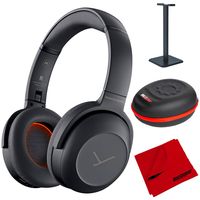 beyerdynamic Lagoon ANC Traveller Closed-Back Wireless Headphones (Black) - 715517 + Deco Gear Premium Hard Body Headphone Case + Deco Gear Headphone Stand + Microfiber Cleaning Cloth