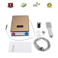 Caredy Tankless Water Heater, Instant Water Heater, 220V 6500W Electric Tankless Water Heater with LED Digital Display Wall Mounted for Home Bathroom Kitchen