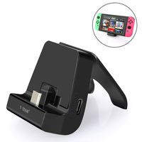 Adjustable Charging stand for Nintendo Switch,Multi-angle Compact Tabletop Mode Playstand for Nintendo Switch Dock Station with USB-C Fast Charging Port