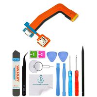 OmniRepairs Charging Dock USB Port Flex Cable Replacement with SD Card Reader Compatible for Samsung Galaxy Tab S (10.5 inch) Model (T800, T801, T805, T807) with Repair Toolkit