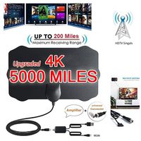 Jiecikou 5000 Miles Range Indoor HD Digital TV Antenna Signal Booster Amplifier Support 1080P 4K