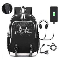 Love Quote Backpack Travel Bag-Business Laptop Backpack with USB Charging Port,Elegant Casual Daypacks Outdoor Sports Shoulders Bag for Men Women,Water Resistant Resistant Travelling Backpack,Black