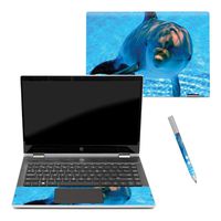 MightySkins Skin Compatible with HP Pavilion x360 14" (2018) - Dolphin | Protective, Durable, and Unique Vinyl Decal wrap Cover | Easy to Apply, Remove, and Change Styles | Made in The USA