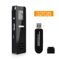 32GB Digital Voice Recorder Voice Activated Dictaphone, Portable USB Rechargeable HD Audio Recorder with Playback, Mini Tape Recorder for Lectures/Meetings/Interviews/Class, MP3 Player