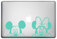 Walt Disney Mickey Mouse Sticker MacBook Air Pro Decal is a Mickey Mouse Decal. Laptop Size 11, 12, 13 and 15 inch. Looks Great with Your Mick Minnie Peeking Theme. Many Colors-Mint