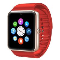 Aeifond Smart Watch Bluetooth Smartwatch Touchscreen Smart Wrist Watch Fitness Tracker with Camera Pedometer SIM SD Card Slot Compatible iPhone iOS Samsung Android for Men Women Kids (Red)