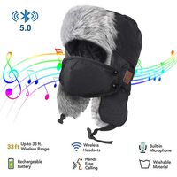 Bluetooth Trapper Hat, Wireless Bluetooth Hunting Hat, Weatherproof Trooper Hat, Wireless Headphone Winter Hat for Fitness Outdoor Sports, Christmas Tech Gifts for Boys Girls Teens Men Women