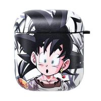 Raleighsee Anime Dragon Ball Cartoon Creative AirPods1/2 Generation Silicone Protective Case Anti-Fall Portable Bluetooth Headphone Box Protective Cover(Little Goku)