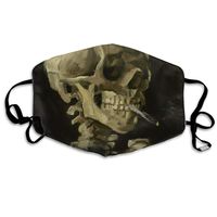 YUIOP Head of A Skull Printed Mask Neutral Mask for Men and Women Polyester Dust-Proof Breathable Mask