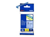 Brother TZe-521 Labelling Tape Cassette, Black on Blue, 9 mm (W) x 8 m (L), Laminated, Brother Genuine Supplies