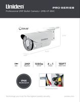 Uniden 1080p Pro Series 2.0-Megapixel Coax Secuirty Bullet Camera 150' Night Vision 2MB-VF-BNC